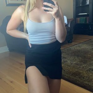 Black mini skirt